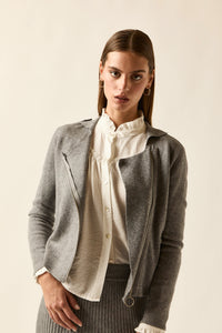 Chaqueta cremallera perfecto gris