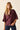 Blusa manga francesa semitransparente granate