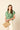 Blusa frunce frontal verde