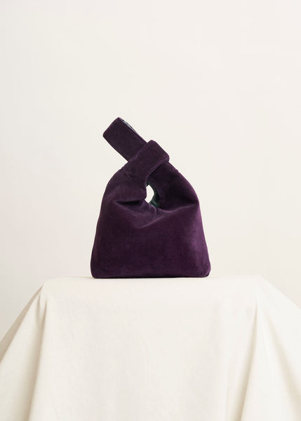 Cargar imagen en el visor de la galería, Bolso mano terciopelo morado
