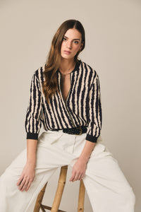 Casaco bomber básico em tom pedra