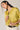 Bomber satinada manga 3/4 amarillo