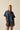 Camisa manga corta rayas azul