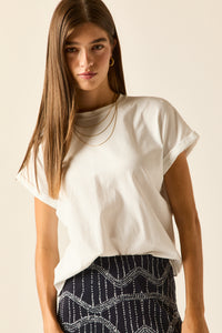 Camiseta manga corta lisa blanca