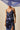 Vestido lencero satinado print floral azul lavanda