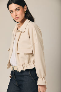 Chaqueta neopreno beige