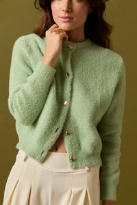 Chaqueta pelito verde menta