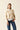Chaqueta punto flecos beige
