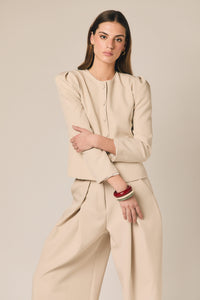 Chaqueta de traje en color beige