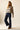 Jeans tiro medio costuras azul