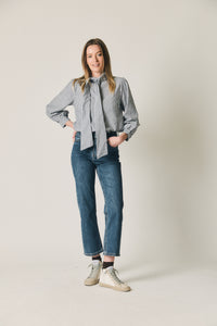 Jeans rectos estrechos azul