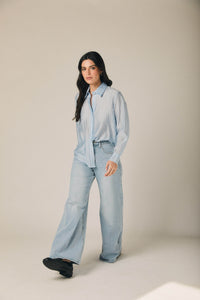 Jeans extra wide leg azul