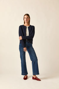 Jeans cropped azul