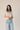 Jeans wide leg pinzas azul claro