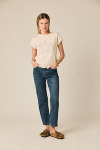 Jeans rectos estrechos azul