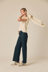 Jeans rectos básicos azul marino