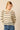 Jersey calado beige rayas azul marino