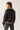 Abrigo nylon borreguito animal print negro