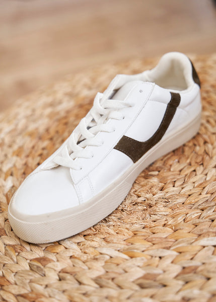 Cargar imagen en el visor de la galería, Zapatilla baja blanca kaki
