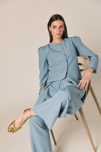 Pantalón de traje en color azul