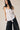 Pantalón ancho de rayas negro