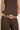 Pantalón largo lino puntilla marrón