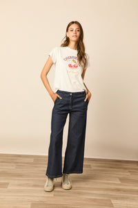 Pantalón recto denim azul oscuro