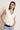 Top volantes escote pico blanco