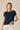 Camiseta punto fino ribetes azul marino