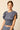 Top volantes vichy azul marino