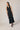 Vestido halter de rayas midi negro