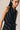 Vestido halter de rayas midi negro