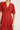 Vestido cuello pico volantes teja