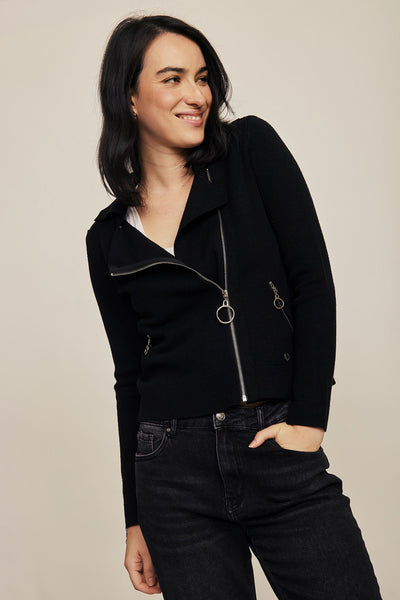 Cargar imagen en el visor de la galería, Chaqueta biker negro
