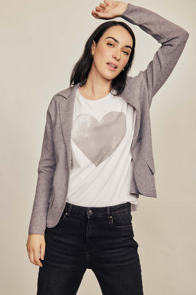 Cargar imagen en el visor de la galería, Blazer punto gris
