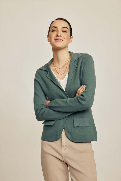 Cargar imagen en el visor de la galería, Blazer punto verde
