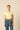 Camiseta básica cuello pico amarillo