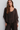 Blusa seda manga tres cuartos marrón