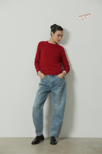 Jeans balloon lavado azul