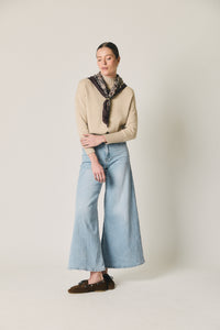 Tejano extra wide leg azul