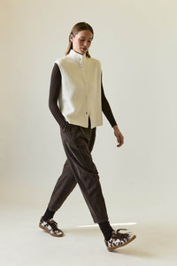 Pantalón bombacho pana marrón