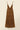 Vestido midi cuello pico volantes marrón